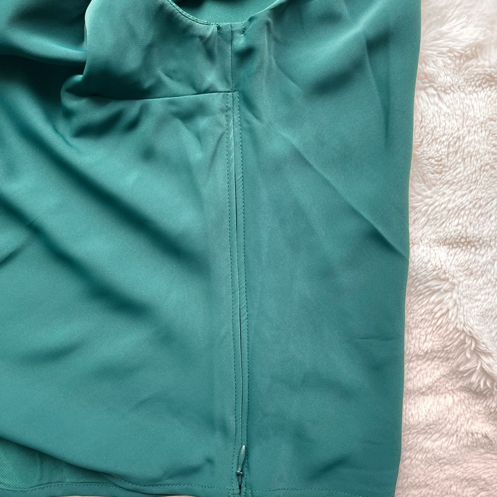 Abercrombie & Fitch Emerald Green Draped Cowl Neck Blouse - Picture 4 of 4